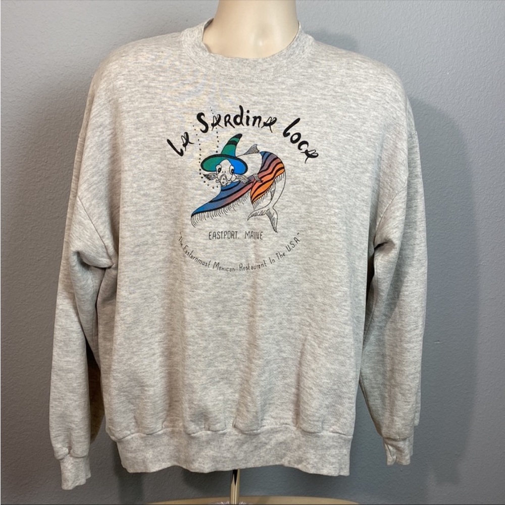 Vintage Travel Maine Crewneck Pullover Sweatshirt XL (fits more like a medium)